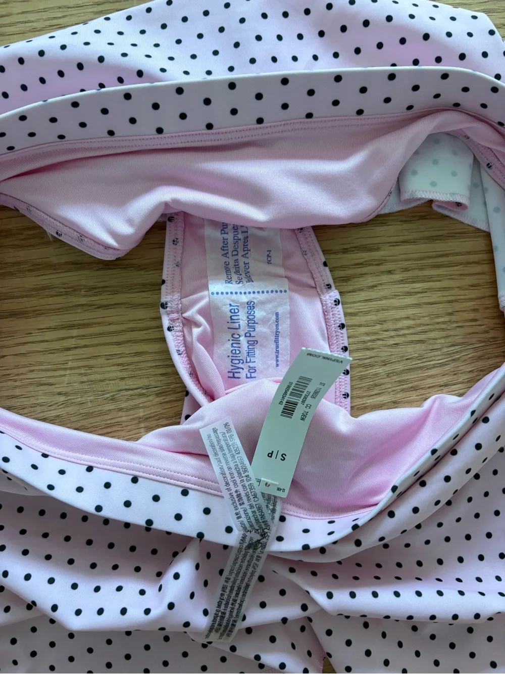 Frankie’s Bikinis Pink Polka Dot Two-Piece Swim Set